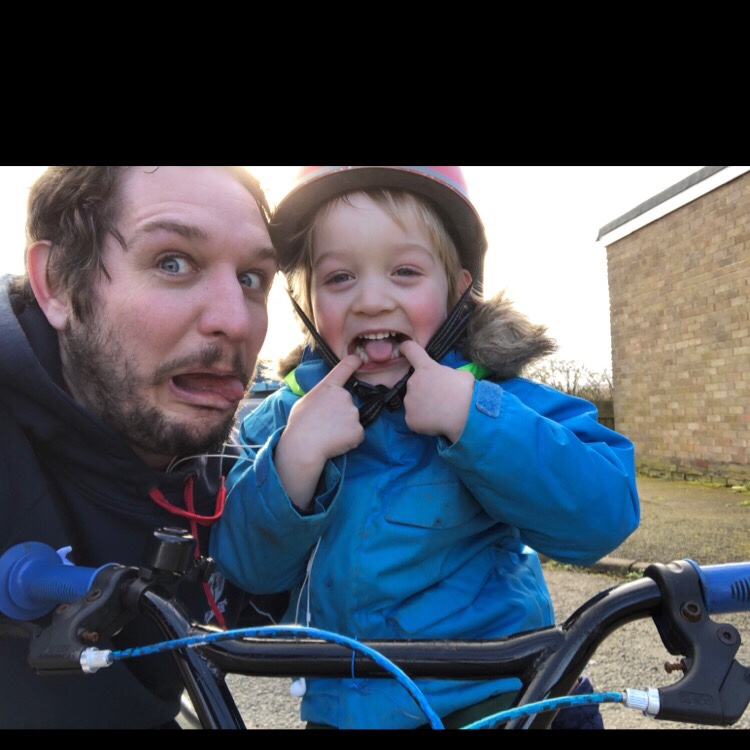 Noah and I posing after a run