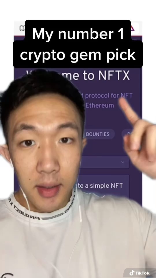 Picture of a guy on tictok explaining about NFTX.